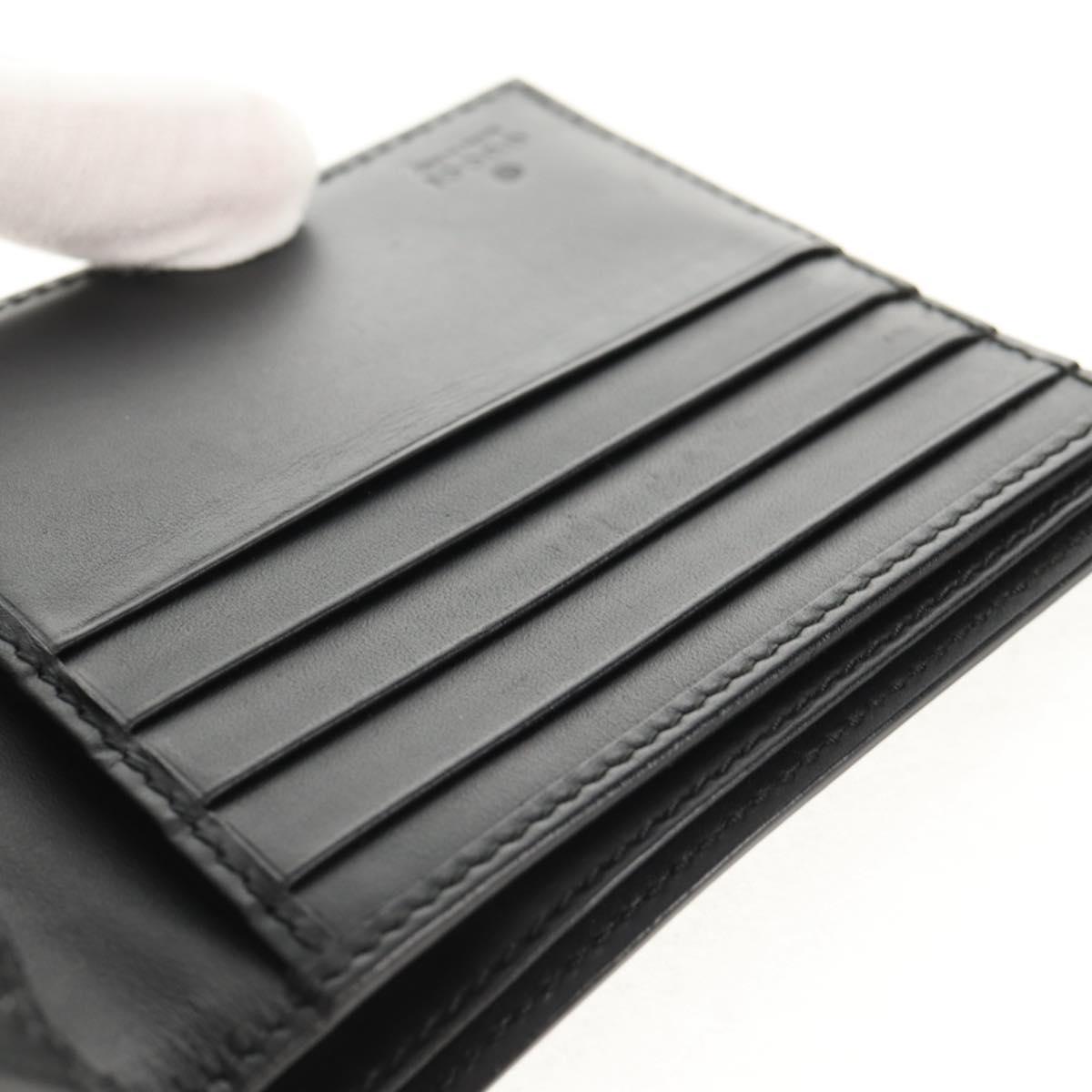 GUCCI GG Supreme Sherry Line Wallet PVC Black Navy 408826 Auth am10010V