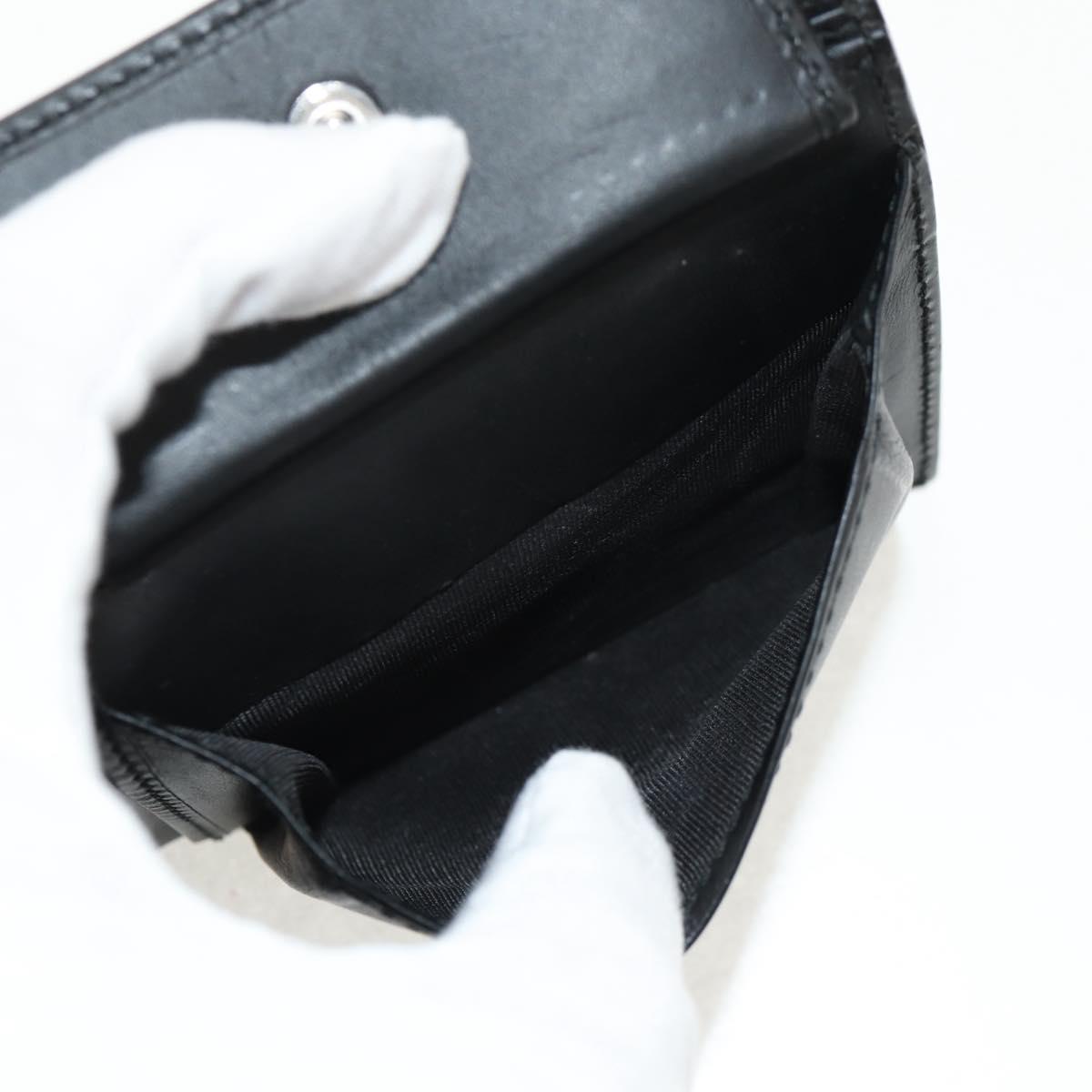 GUCCI GG Supreme Sherry Line Wallet PVC Black Navy 408826 Auth am10010V