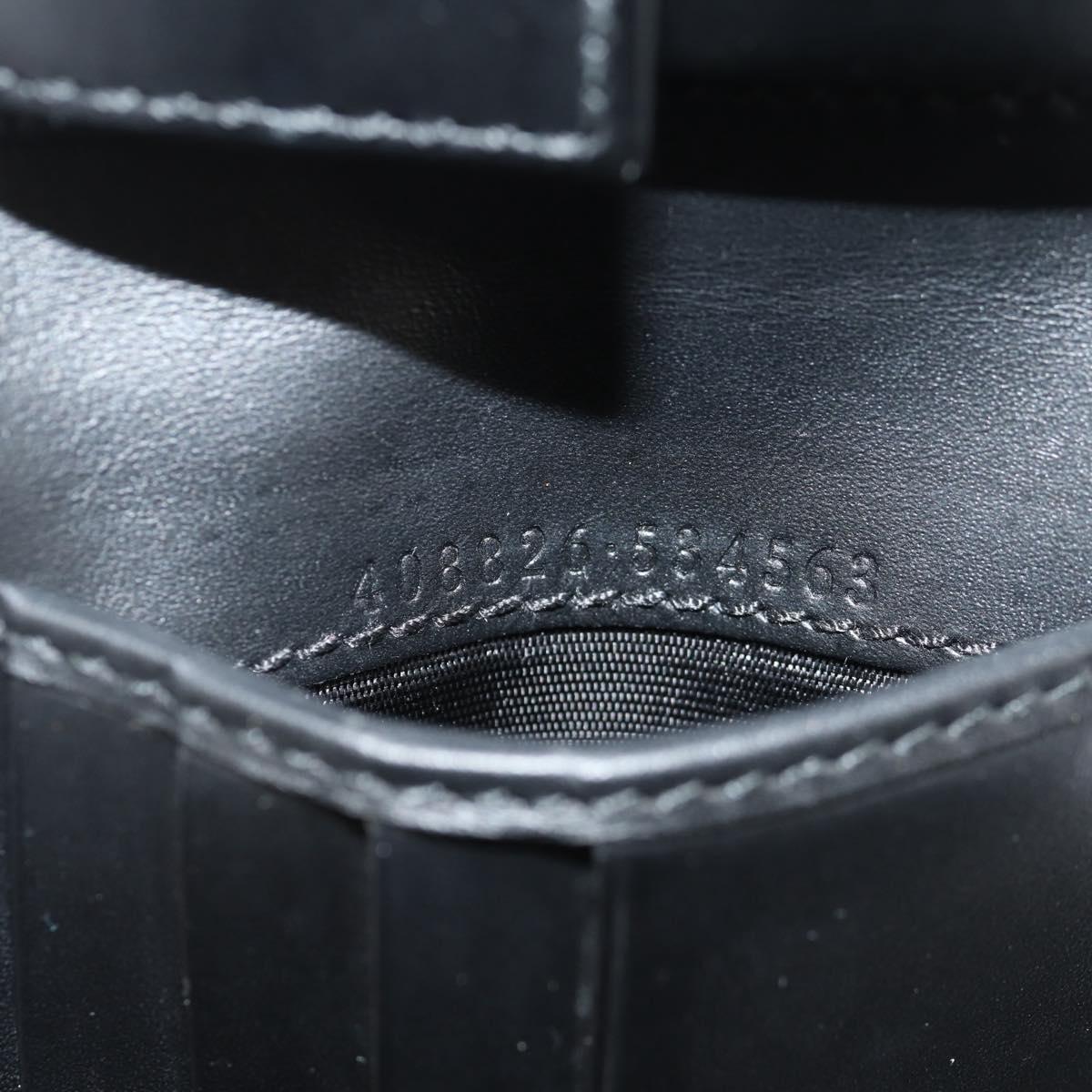 GUCCI GG Supreme Sherry Line Wallet PVC Black Navy 408826 Auth am10010V