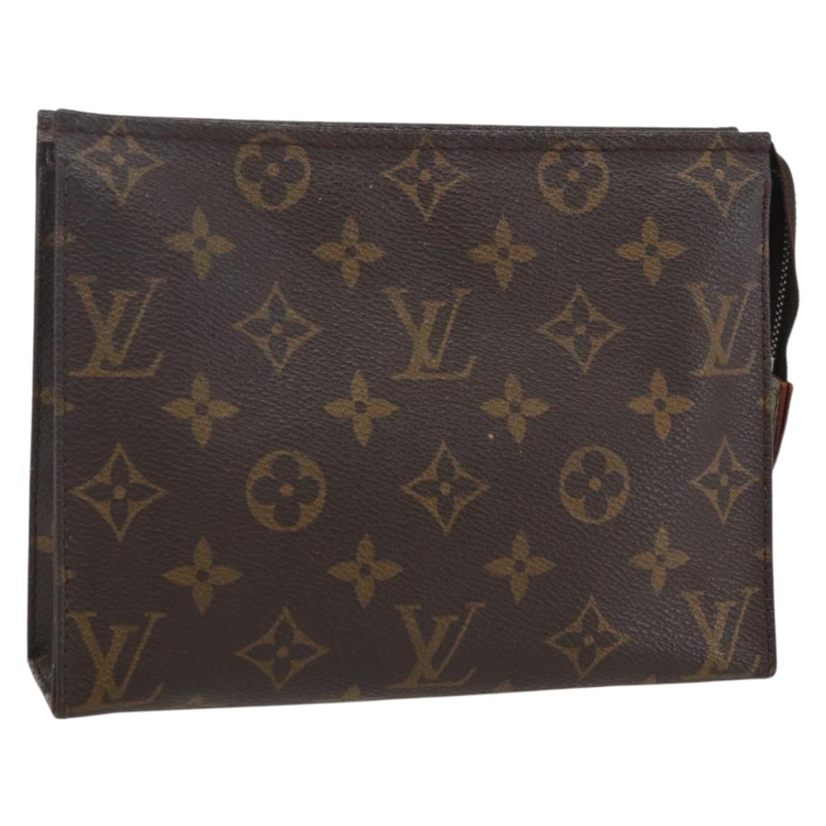 LOUIS VUITTON Monogram Poche Toilette 19 Pouch M47544 LV Auth am10011