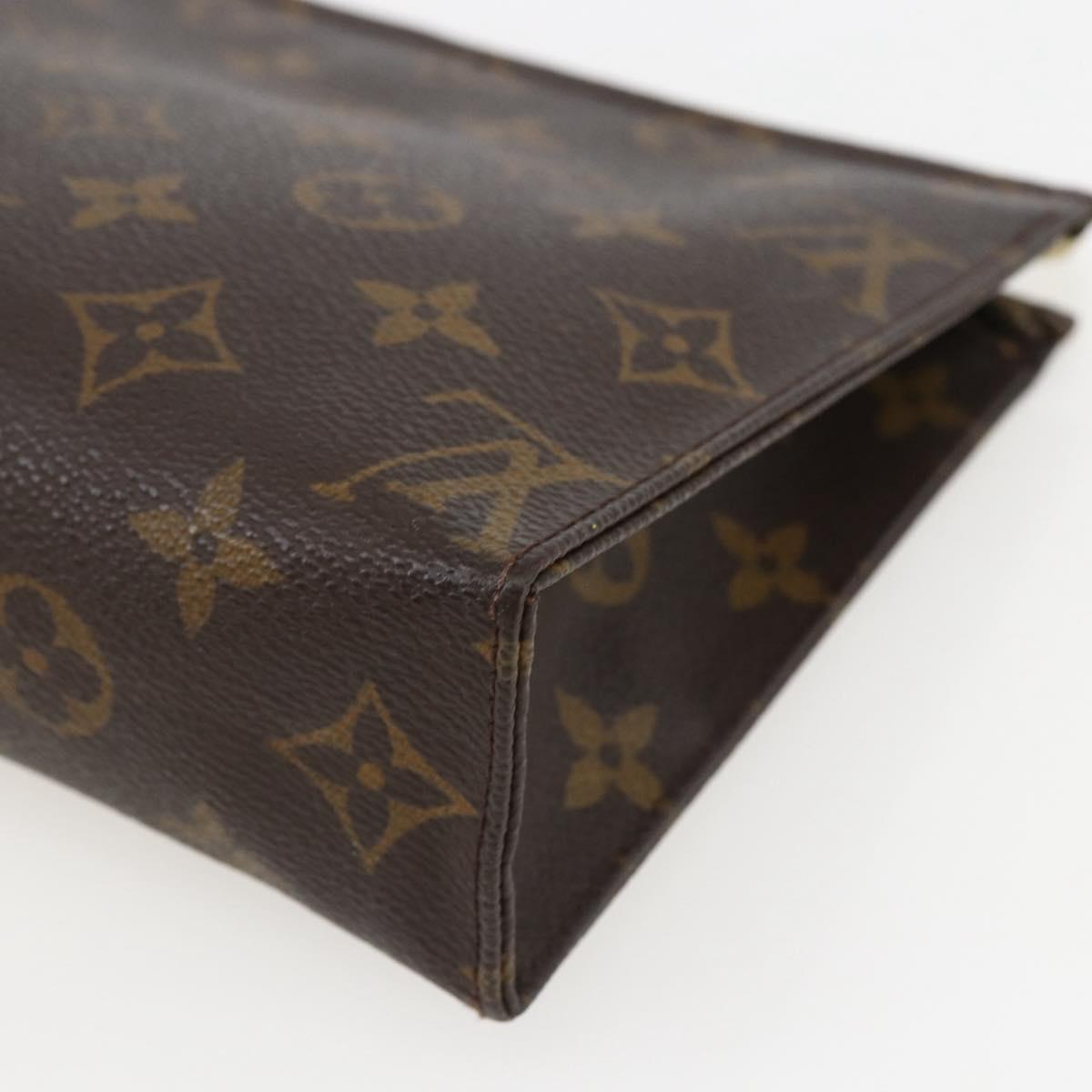 LOUIS VUITTON Monogram Poche Toilette 19 Pouch M47544 LV Auth am10011