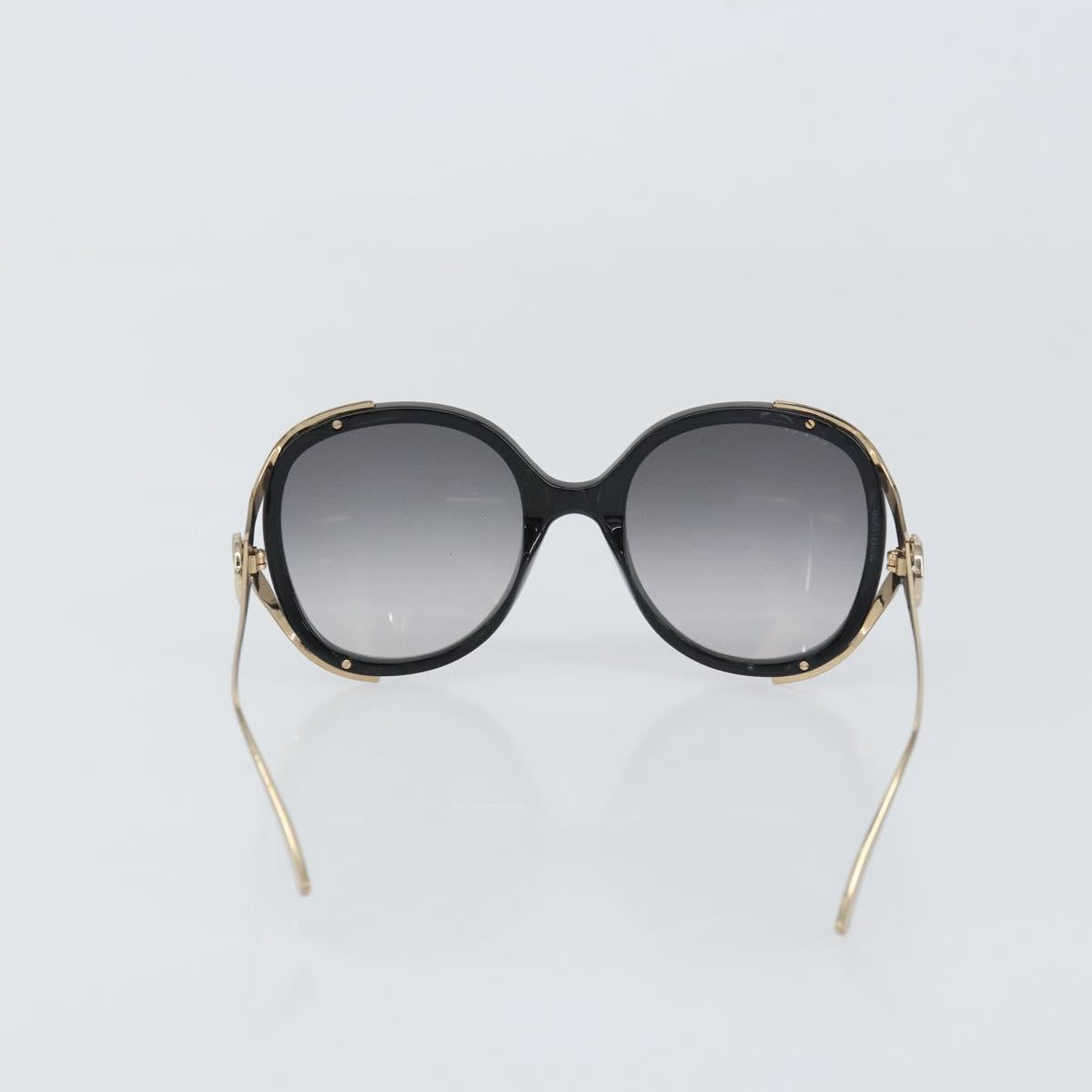 GUCCI Interlocking Web Sherry Linen Sunglasses metal Gold Tone Auth am10012V