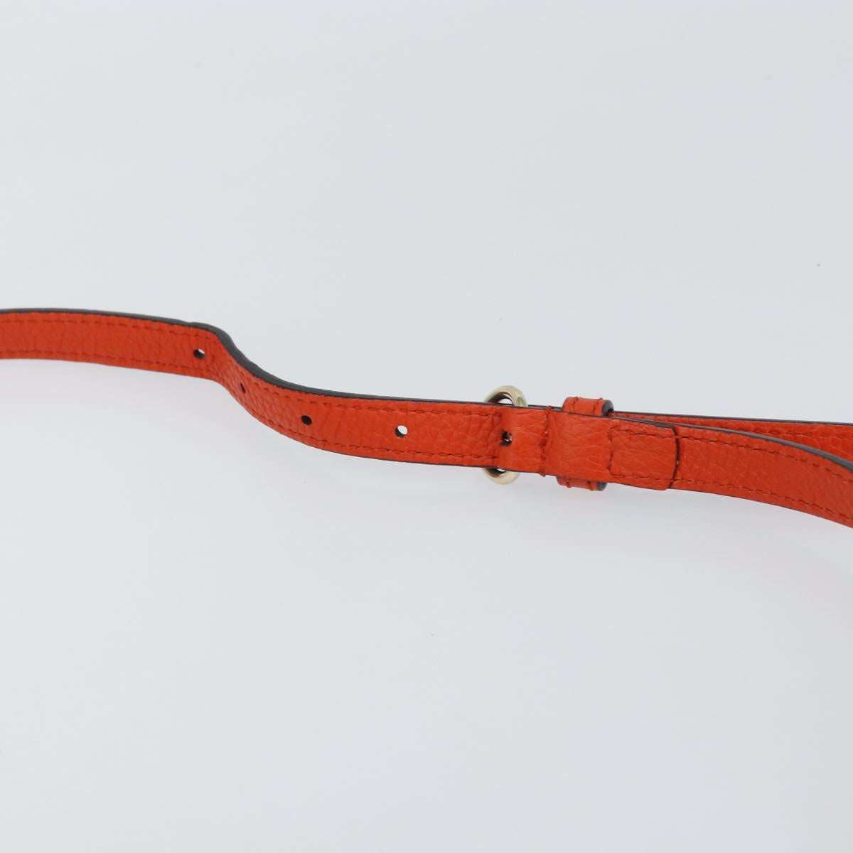 GUCCI Soho Hand Bag Leather 2way Orange Gold 369176 Auth am10017V