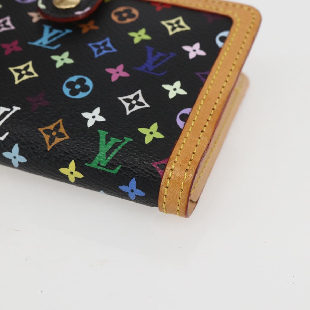 LOUIS VUITTON Multicolor Portefeuille Viennois Wallet Black M92988 Auth am10020V