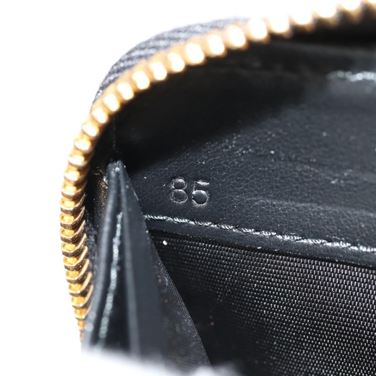 PRADA Long Wallet Leather Nylon Black Gold 1ML506 Auth am10026V