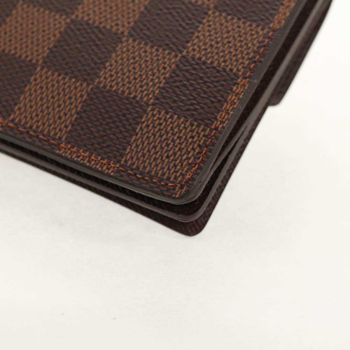 LOUIS VUITTON Damier Ebene Portefeuille Accordion Wallet N60002 LV Auth am10027V