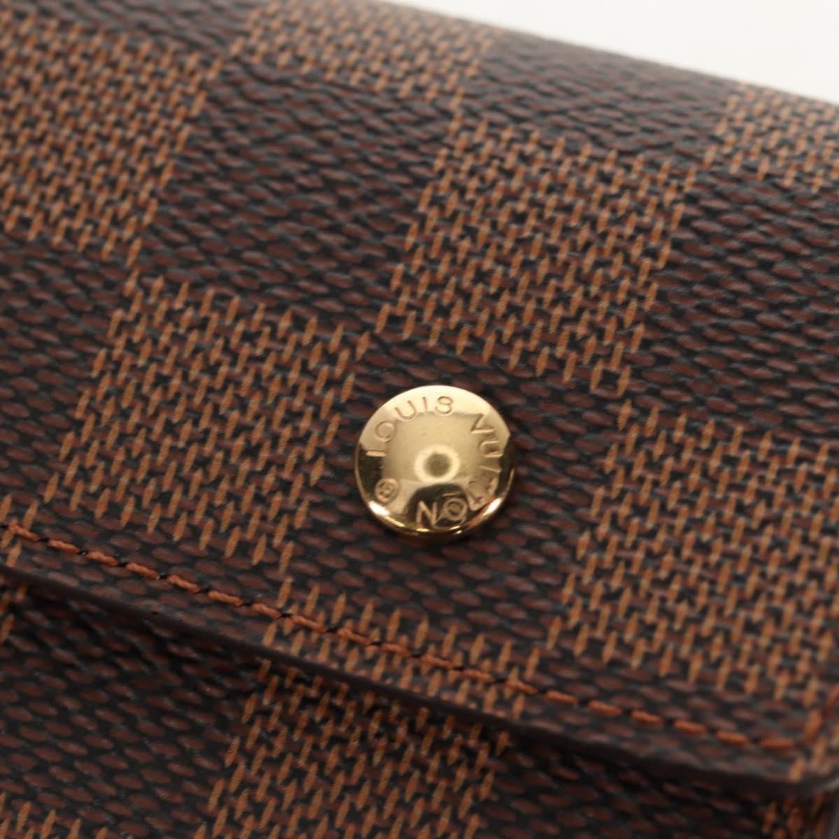 LOUIS VUITTON Damier Ebene Portefeuille Accordion Wallet N60002 LV Auth am10027V