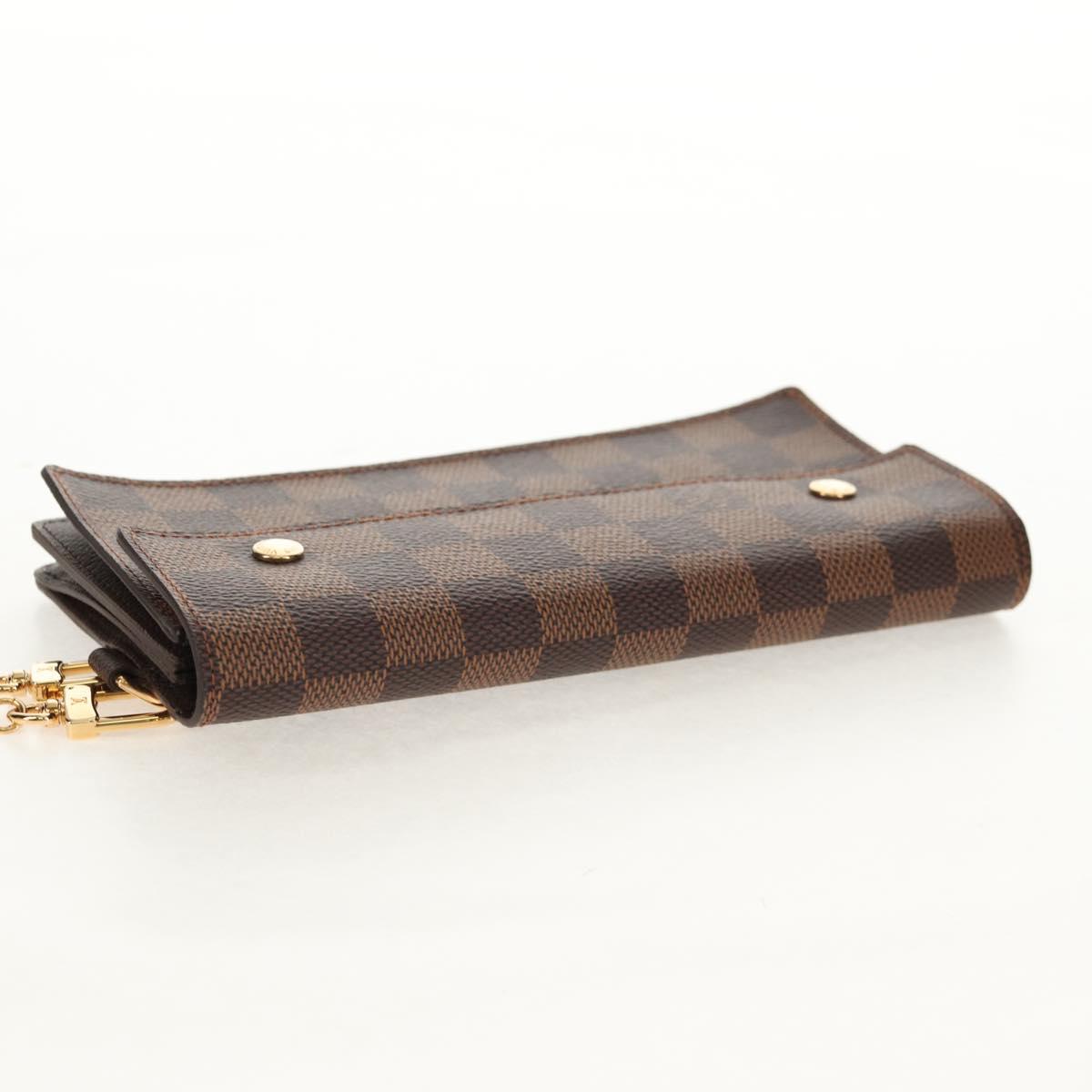 LOUIS VUITTON Damier Ebene Portefeuille Accordion Wallet N60002 LV Auth am10027V
