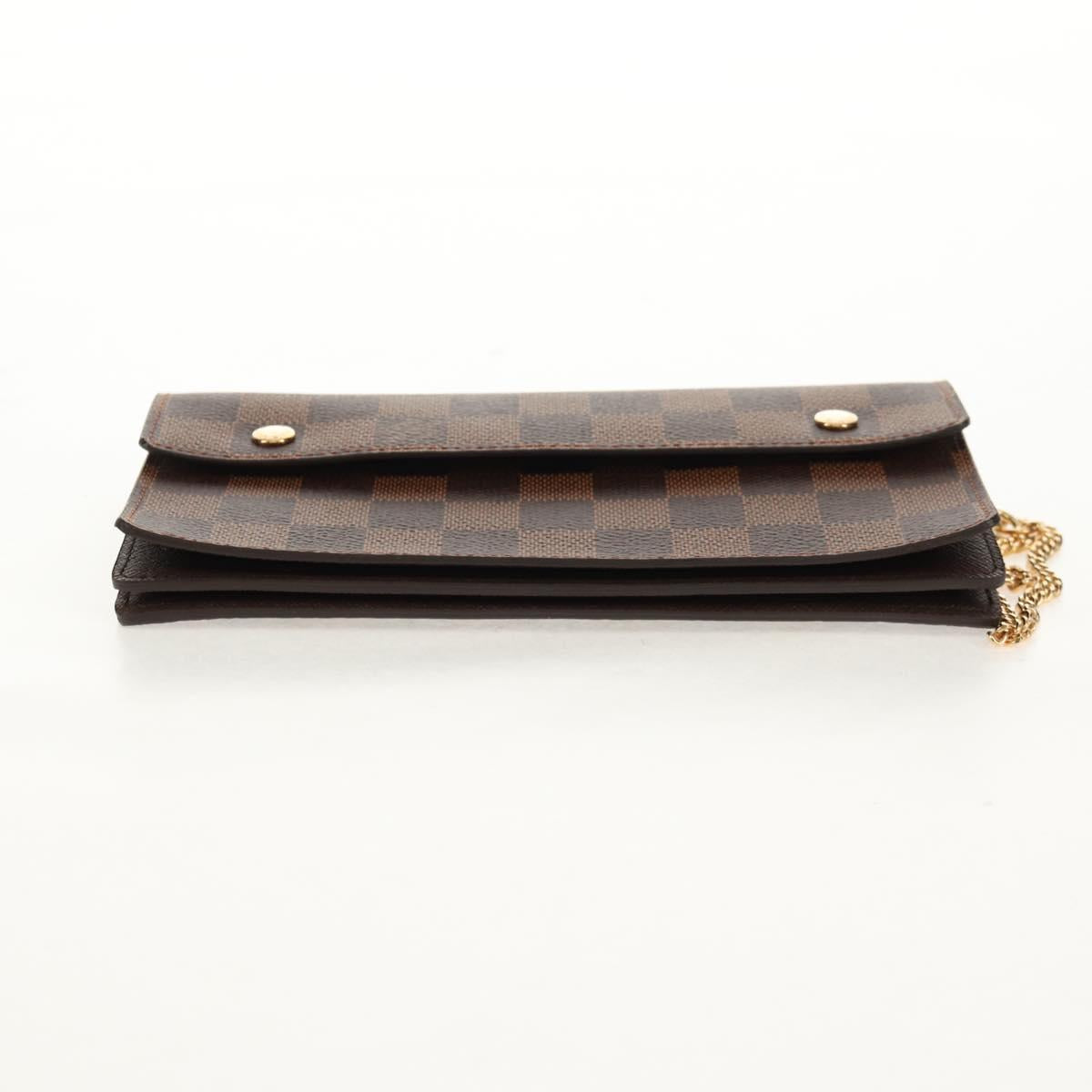 LOUIS VUITTON Damier Ebene Portefeuille Accordion Wallet N60002 LV Auth am10027V