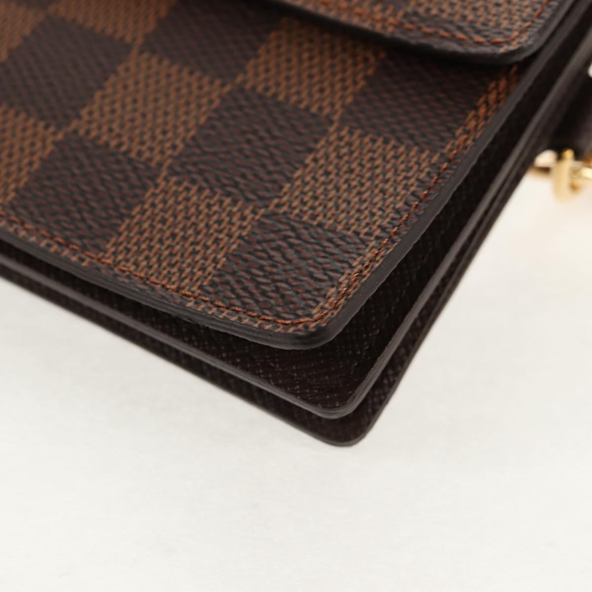 LOUIS VUITTON Damier Ebene Portefeuille Accordion Wallet N60002 LV Auth am10027V