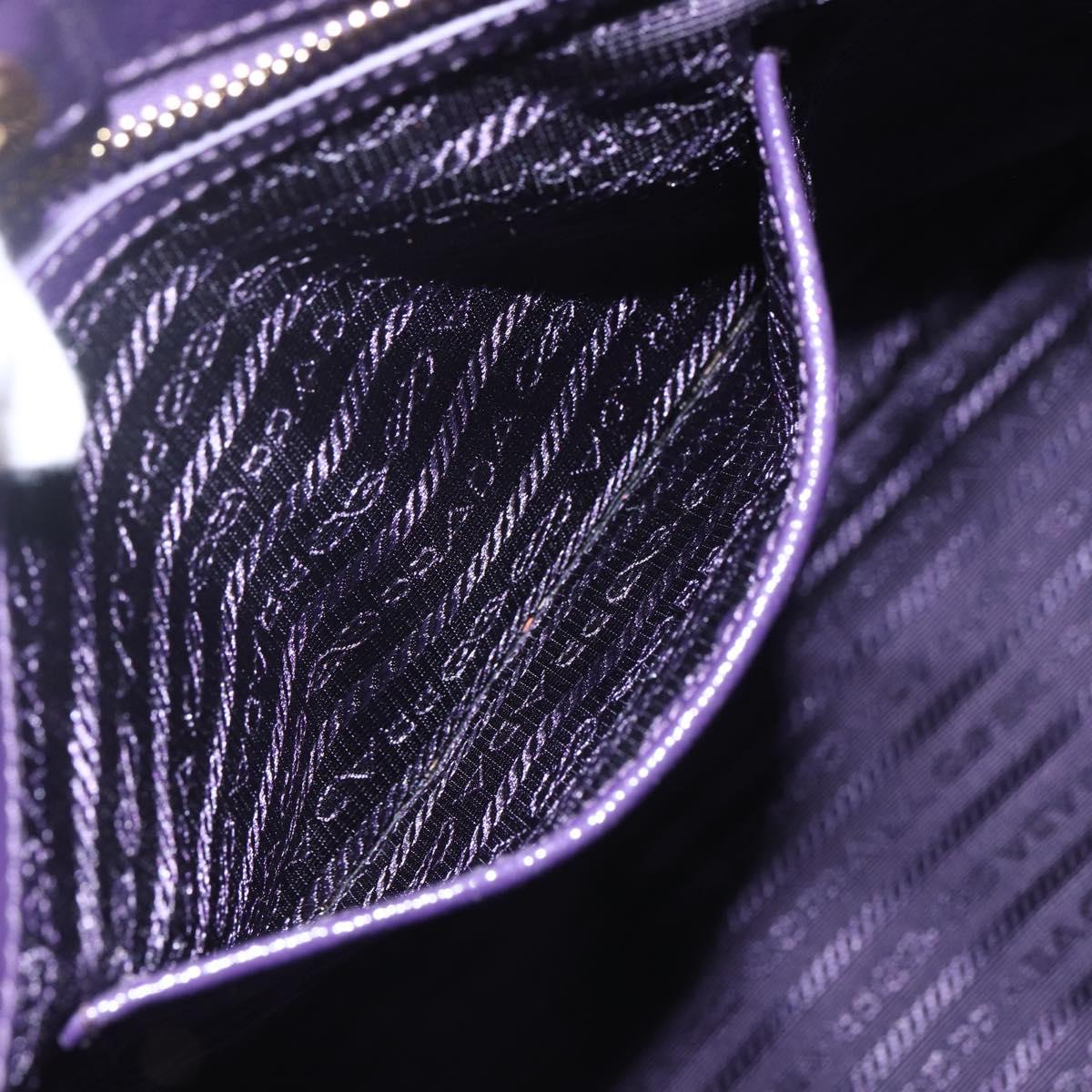 PRADA Hand Bag Enamel 2way Purple Gold BN1844 Auth am10028V