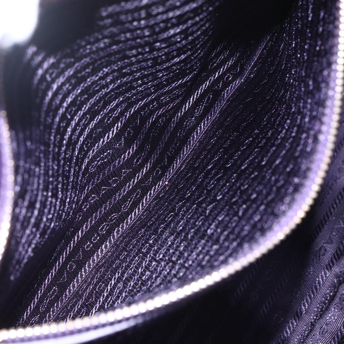 PRADA Hand Bag Enamel 2way Purple Gold BN1844 Auth am10028V