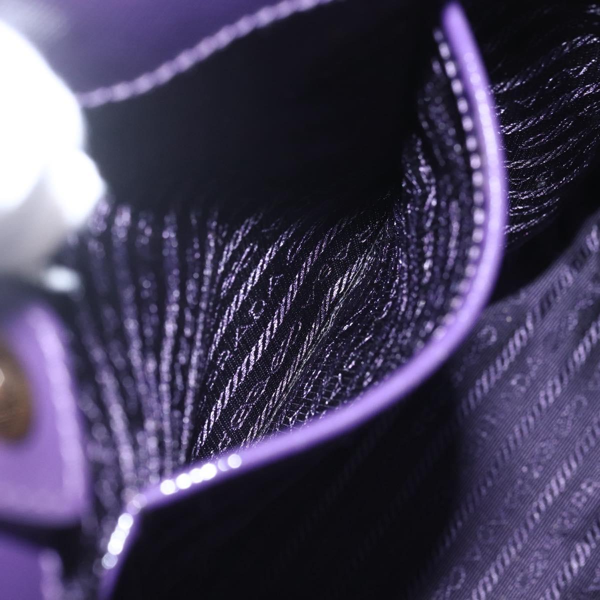 PRADA Hand Bag Enamel 2way Purple Gold BN1844 Auth am10028V