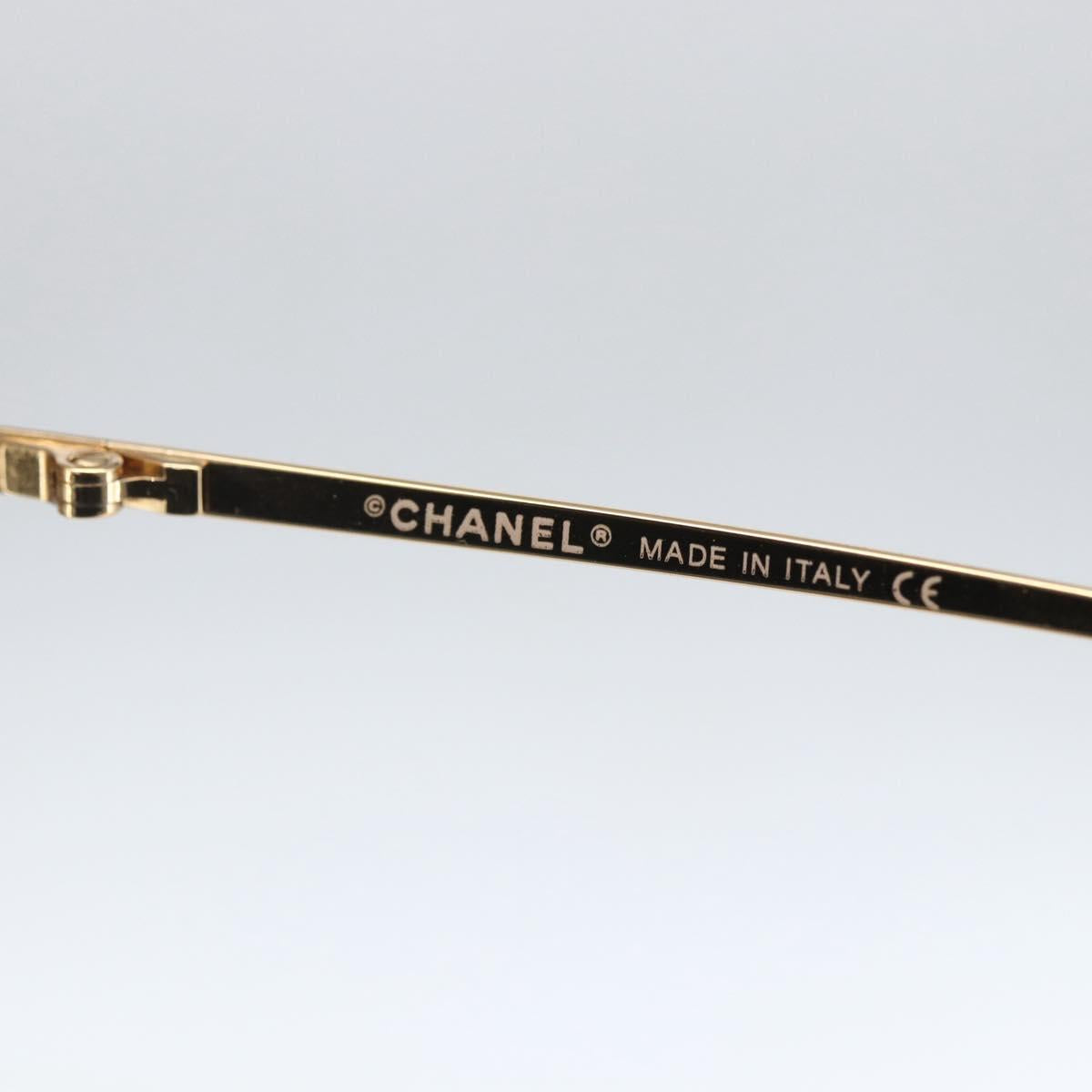 CHANEL Sunglasses metal Gold Tone CC Auth am10051V