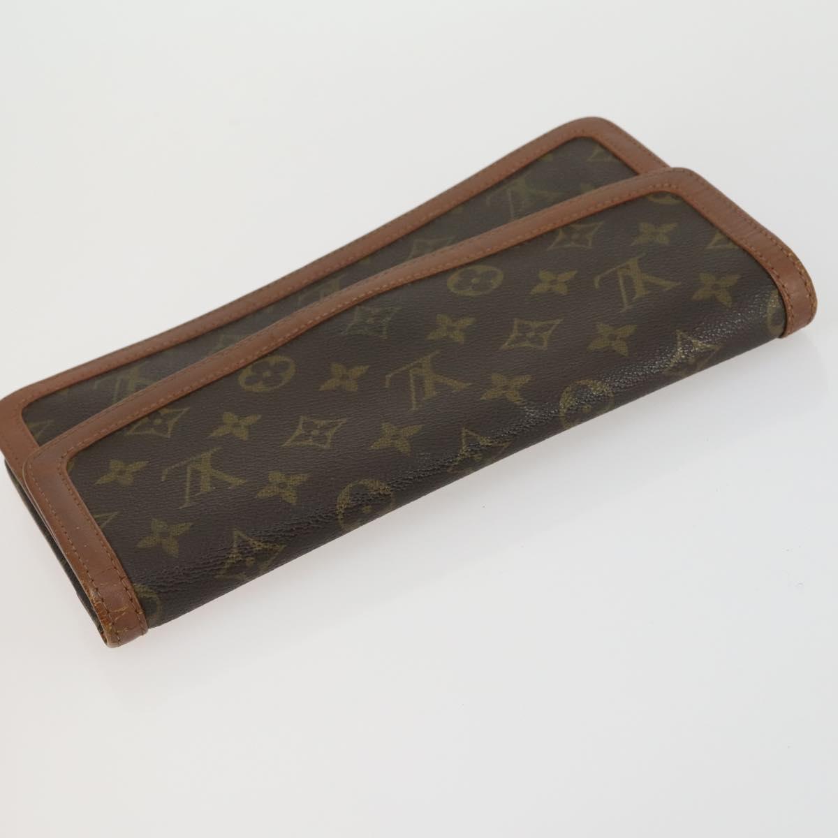 LOUIS VUITTON Monogram Clutch Bag 2 Set LV Auth am10054