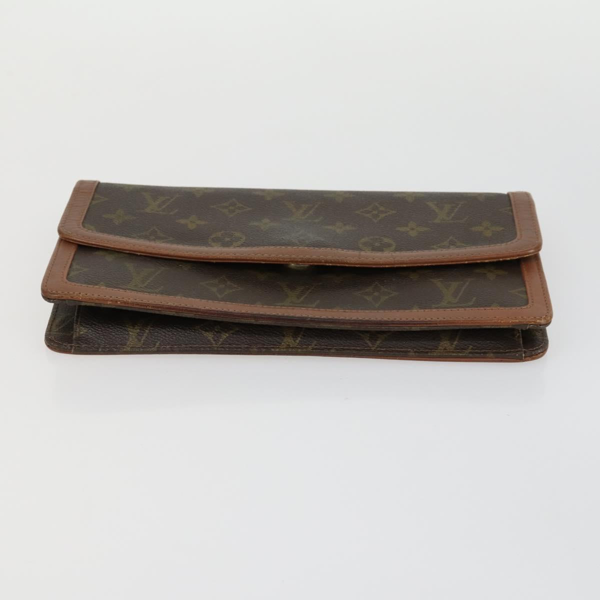 LOUIS VUITTON Monogram Clutch Bag 2 Set LV Auth am10054