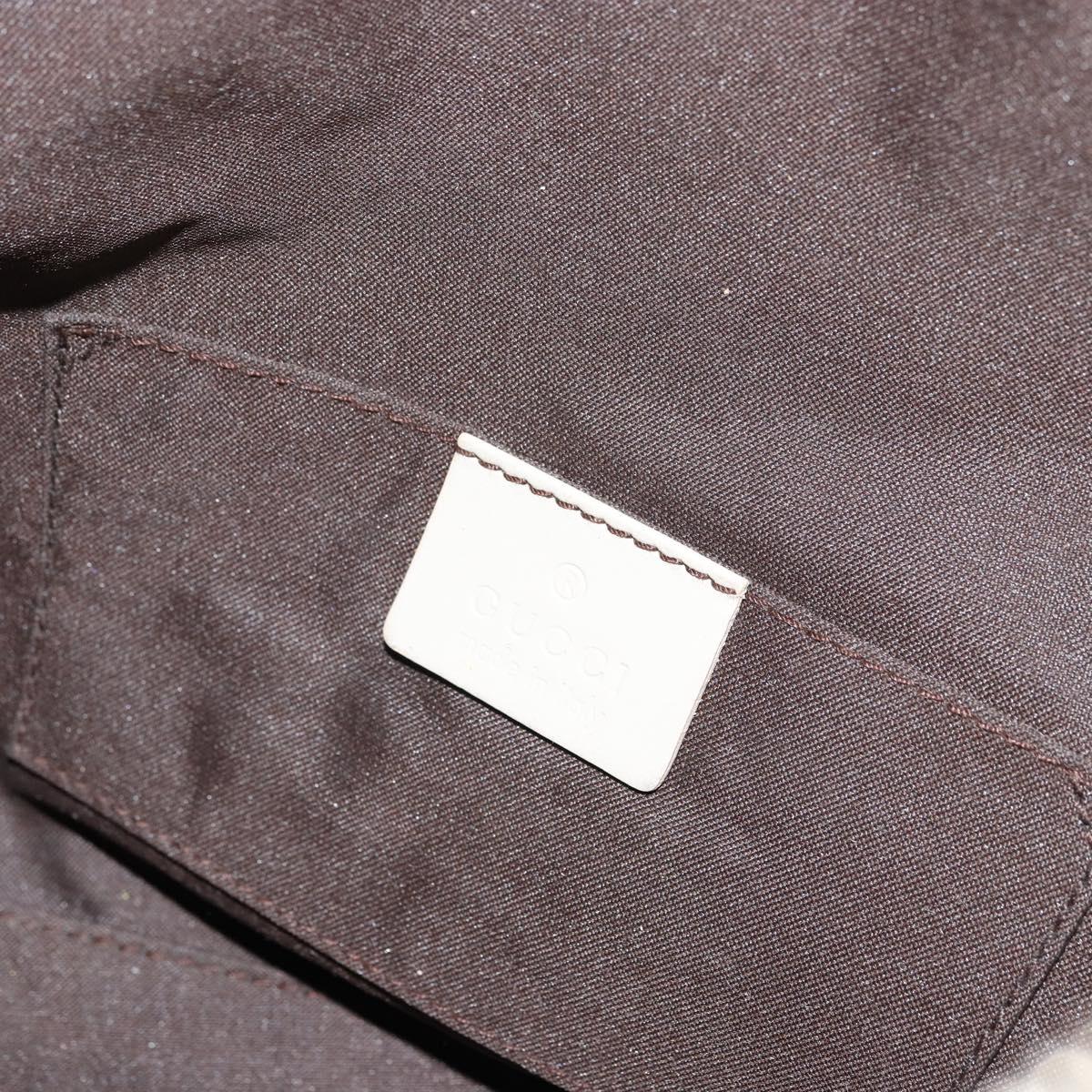 GUCCI GG Canvas Shoulder Bag Suede White Silver 000 0602 Auth am10075