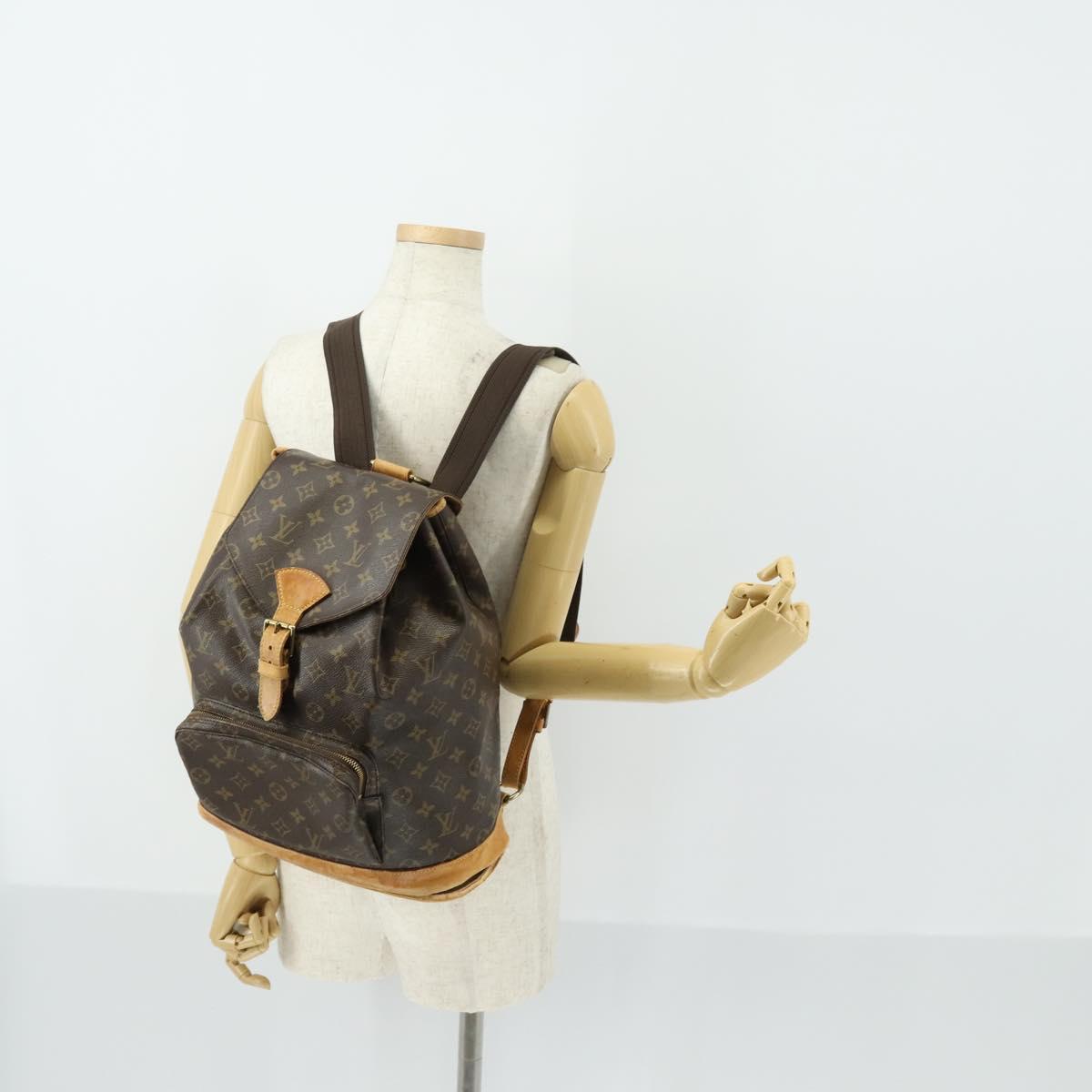 LOUIS VUITTON Monogram Montsouris GM Backpack M51135 LV Auth am10077
