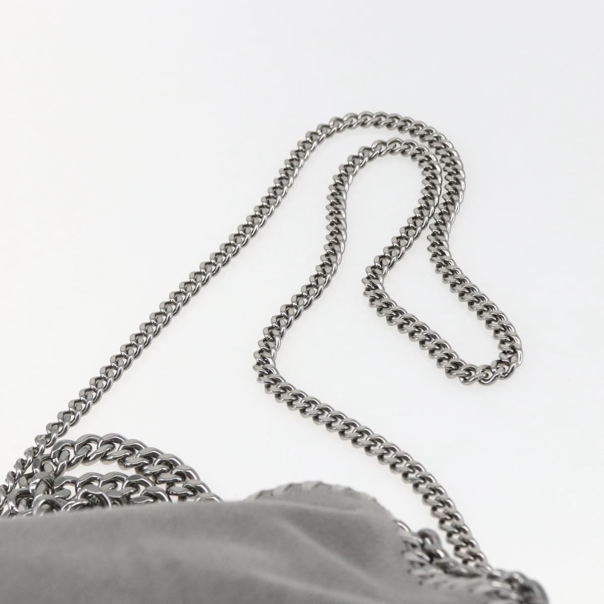 Stella MacCartney Chain Falabella Bag polyester Gray Silver 371223 Auth am10085V