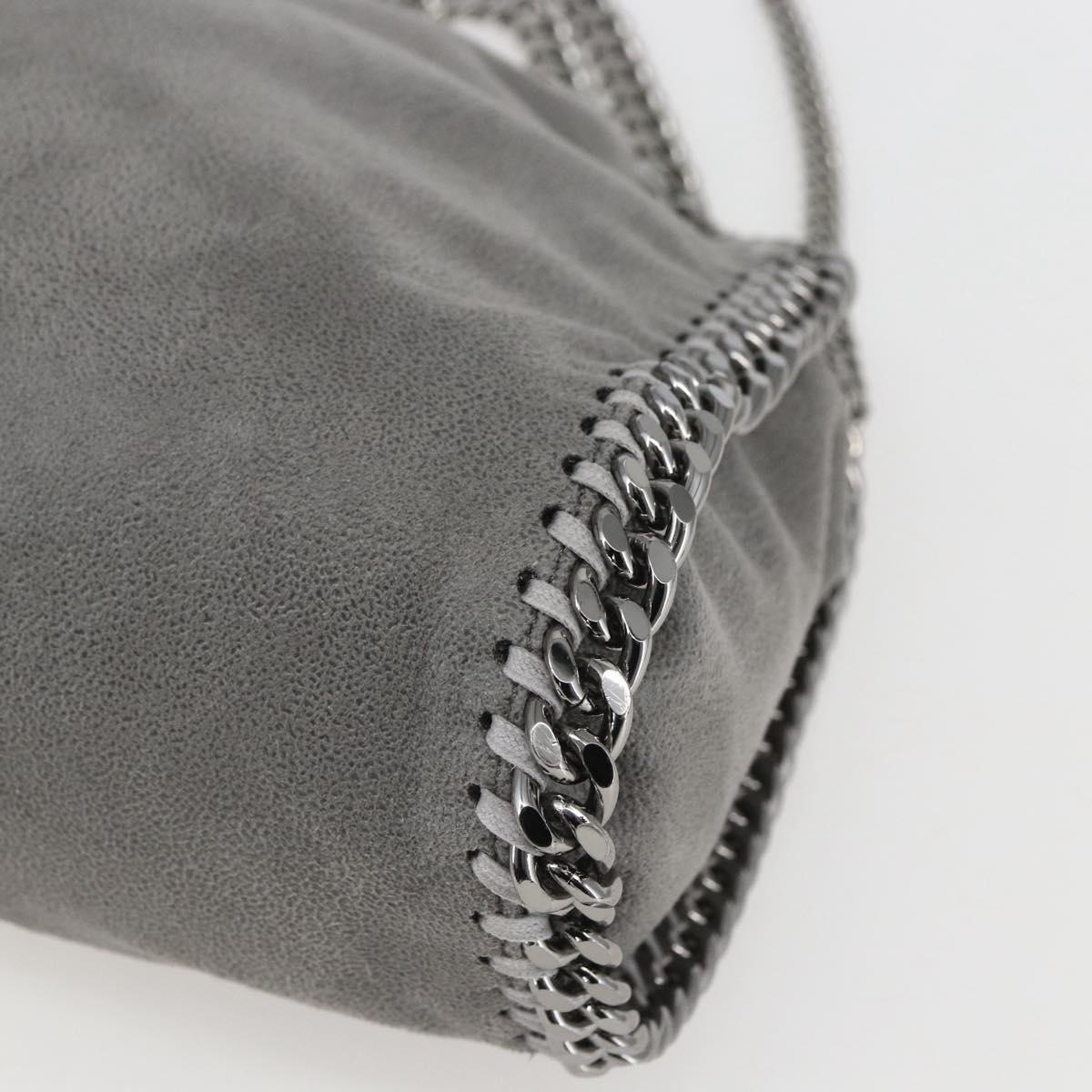 Stella MacCartney Chain Falabella Bag polyester Gray Silver 371223 Auth am10085V