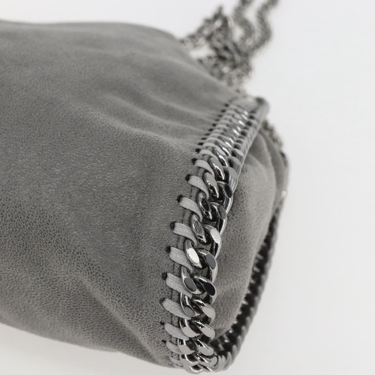 Stella MacCartney Chain Falabella Bag polyester Gray Silver 371223 Auth am10085V