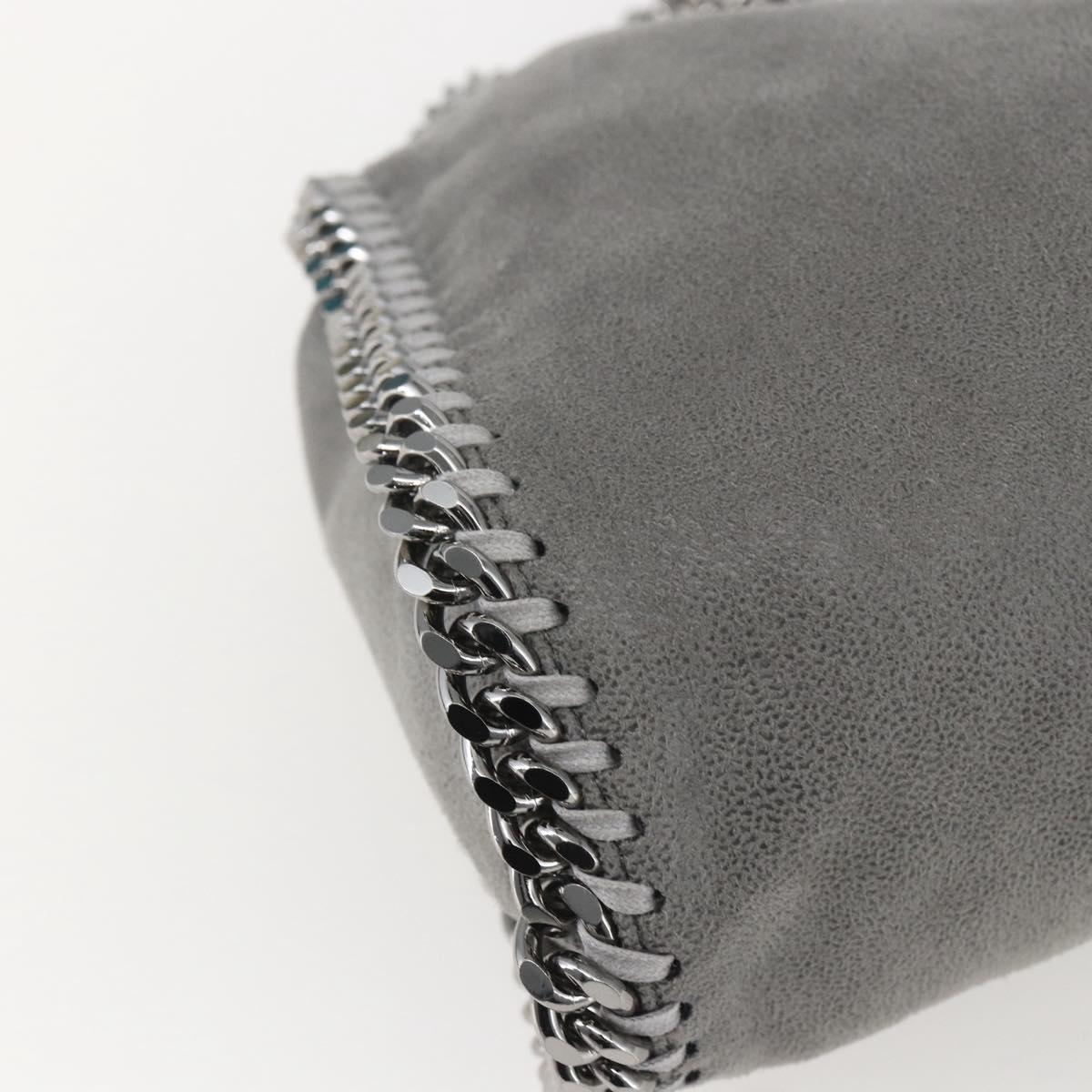 Stella MacCartney Chain Falabella Bag polyester Gray Silver 371223 Auth am10085V