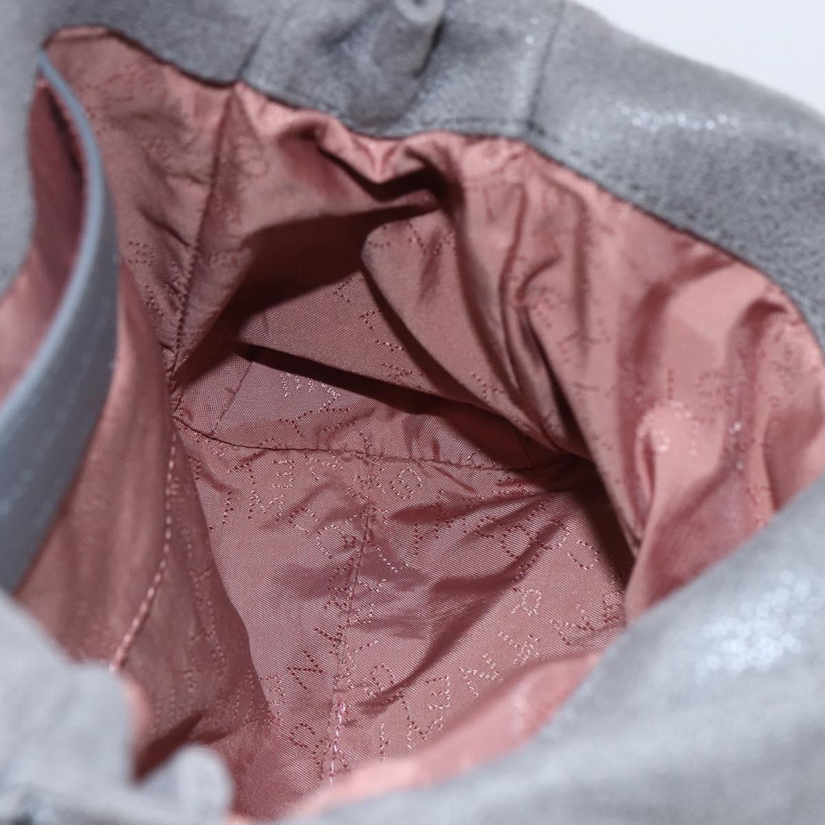 Stella MacCartney Chain Falabella Bag polyester Gray Silver 371223 Auth am10085V