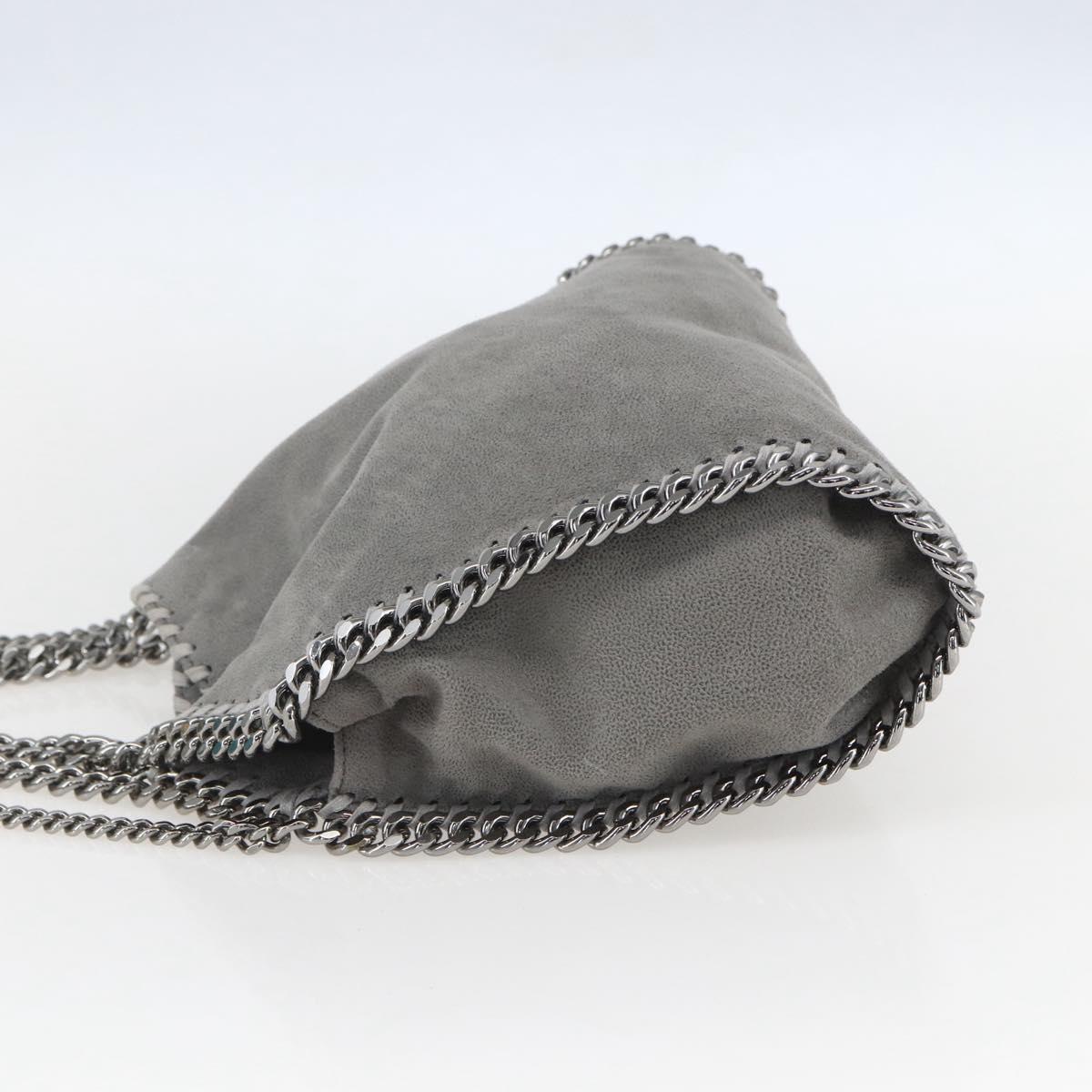 Stella MacCartney Chain Falabella Bag polyester Gray Silver 371223 Auth am10085V