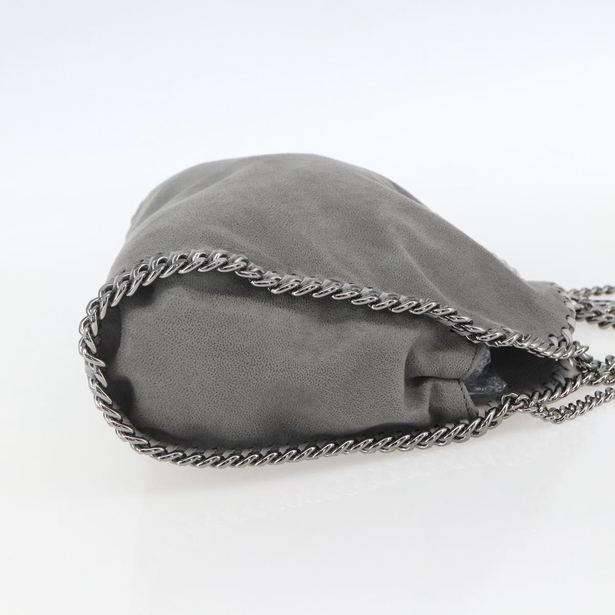 Stella MacCartney Chain Falabella Bag polyester Gray Silver 371223 Auth am10085V