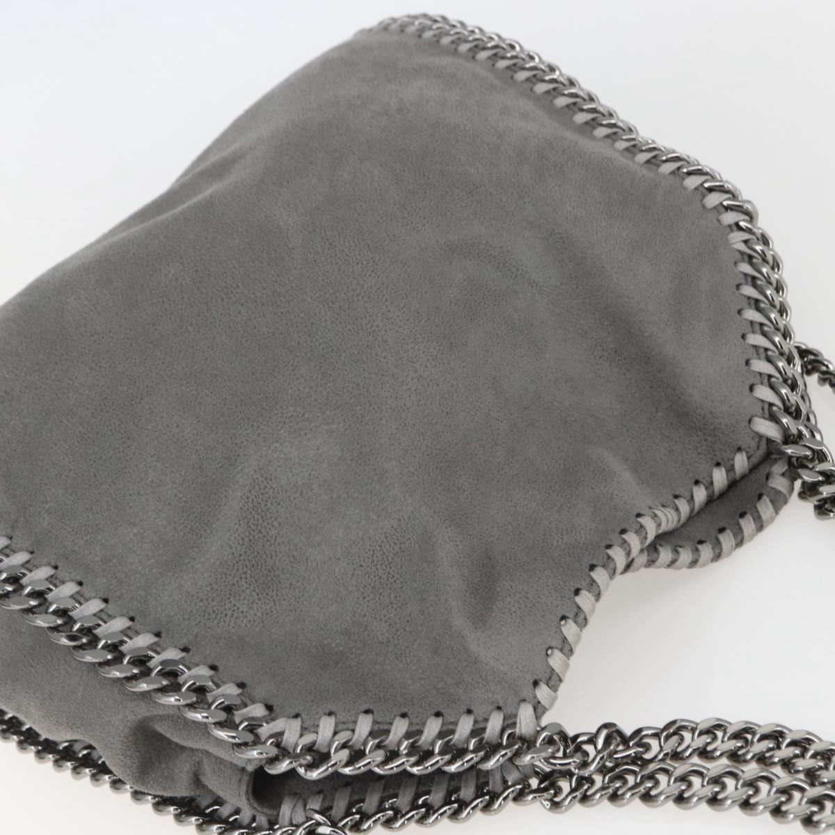 Stella MacCartney Chain Falabella Bag polyester Gray Silver 371223 Auth am10085V