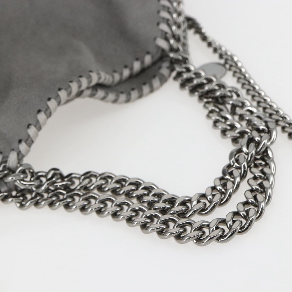 Stella MacCartney Chain Falabella Bag polyester Gray Silver 371223 Auth am10085V