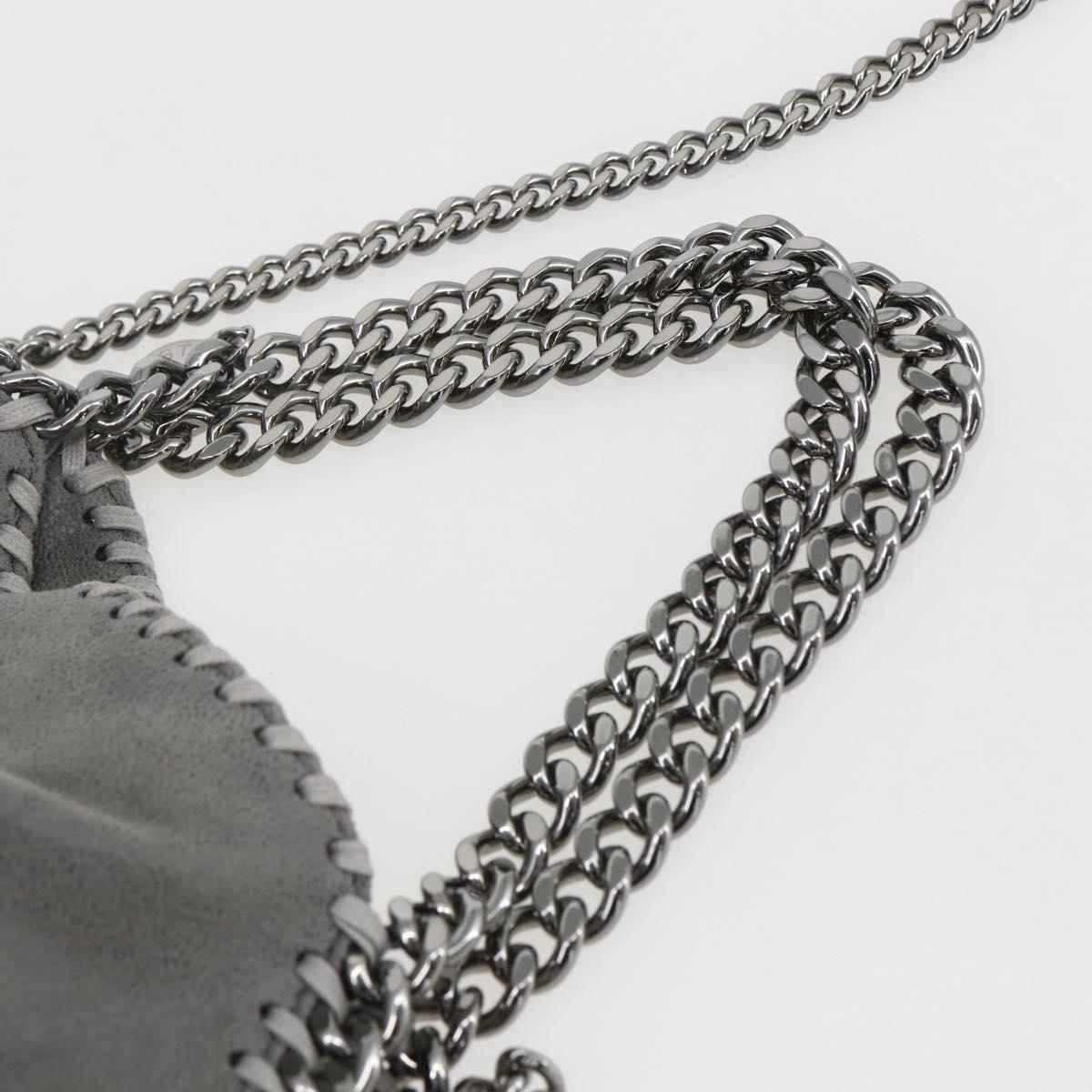 Stella MacCartney Chain Falabella Bag polyester Gray Silver 371223 Auth am10085V