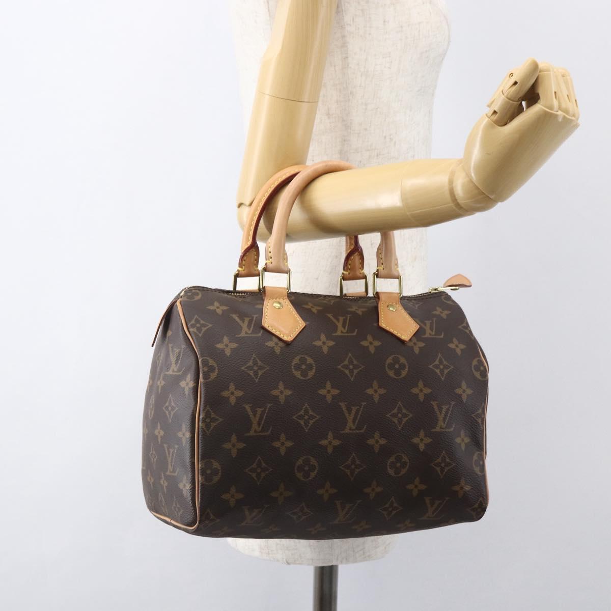 LOUIS VUITTON Monogram Speedy 25 Hand Bag M41528 LV Auth am10087V