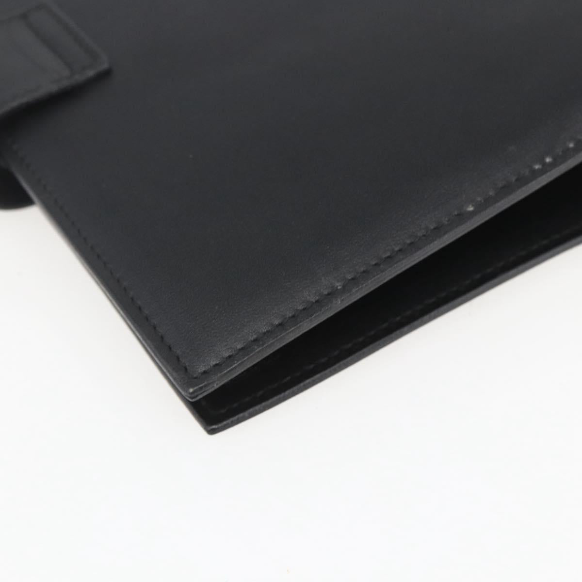 GUCCI Day Planner Cover Leather Black 031 2118 0915 Auth am10095