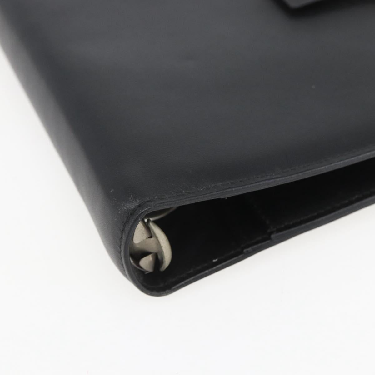 GUCCI Day Planner Cover Leather Black 031 2118 0915 Auth am10095