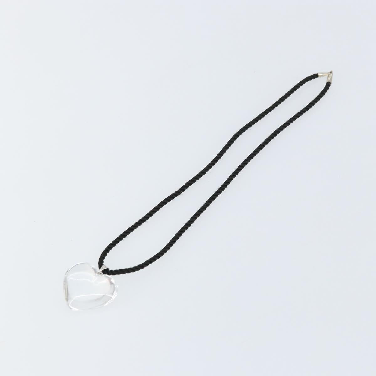 Baccarat Heart Necklace Crystal Clear Auth am10114