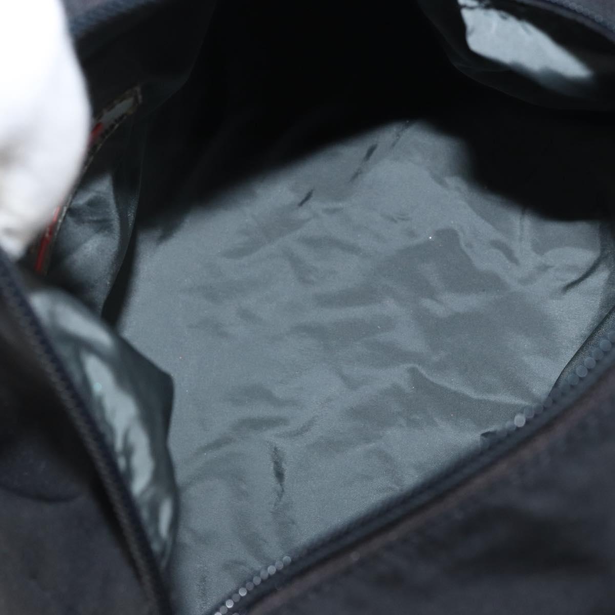 PRADA Sports Hand Bag Nylon Black Silver Auth am10157