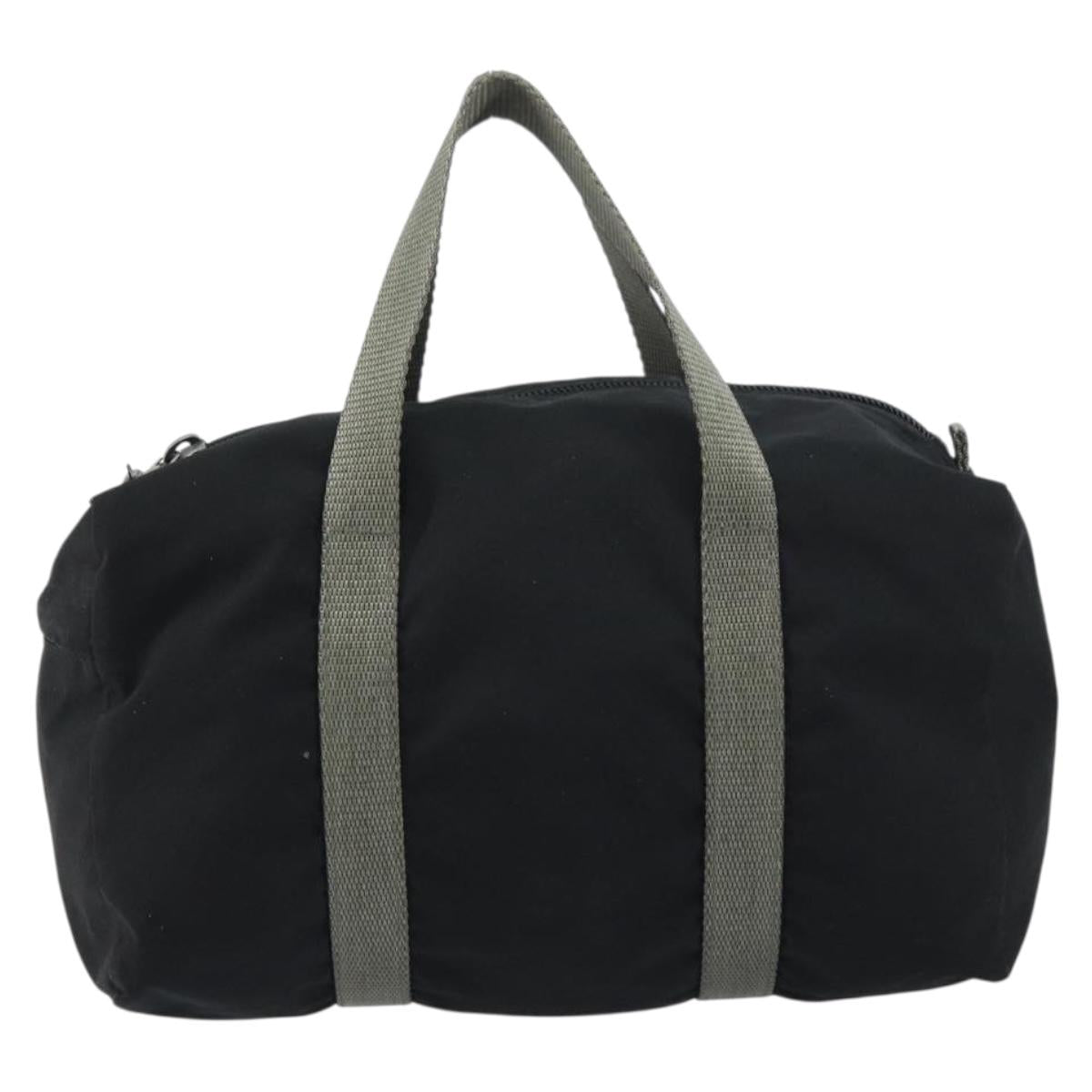PRADA Sports Hand Bag Nylon Black Silver Auth am10157