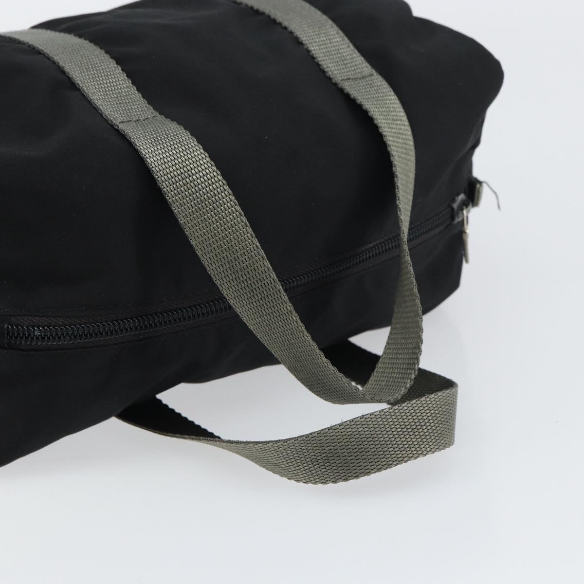 PRADA Sports Hand Bag Nylon Black Silver Auth am10157