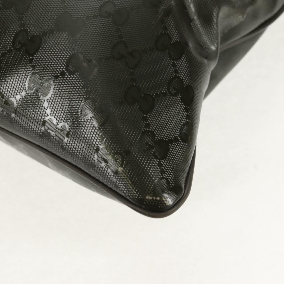 GUCCI GG Implementation Shoulder Bag Khaki Silver 201446 Auth am10159
