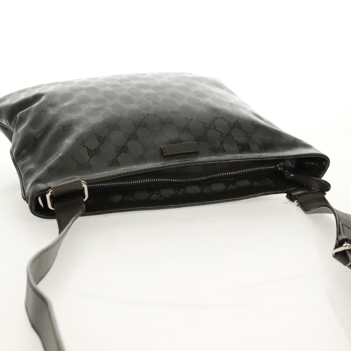 GUCCI GG Implementation Shoulder Bag Khaki Silver 201446 Auth am10159