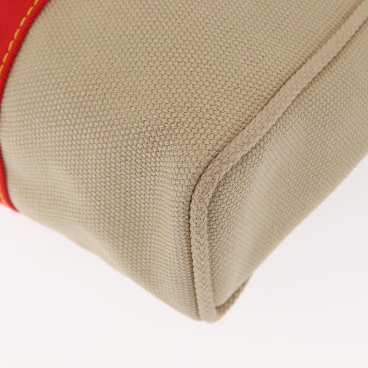 LOUIS VUITTON Antigua Hippo GM Tote Bag Canvas Beige Red M40032 LV Auth am10165V