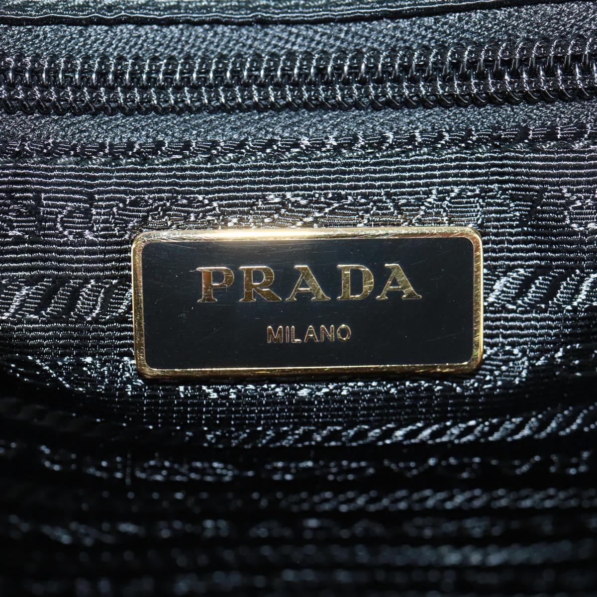 PRADA Tote Bag Nylon Leather 2way Multicolor Gold Auth am10186V