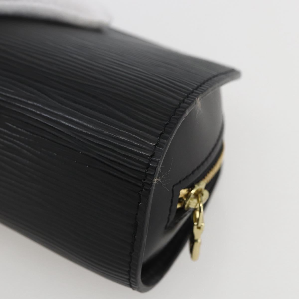 LOUIS VUITTON Epi Dauphine PM Pouch Black M48442 LV Auth am10195