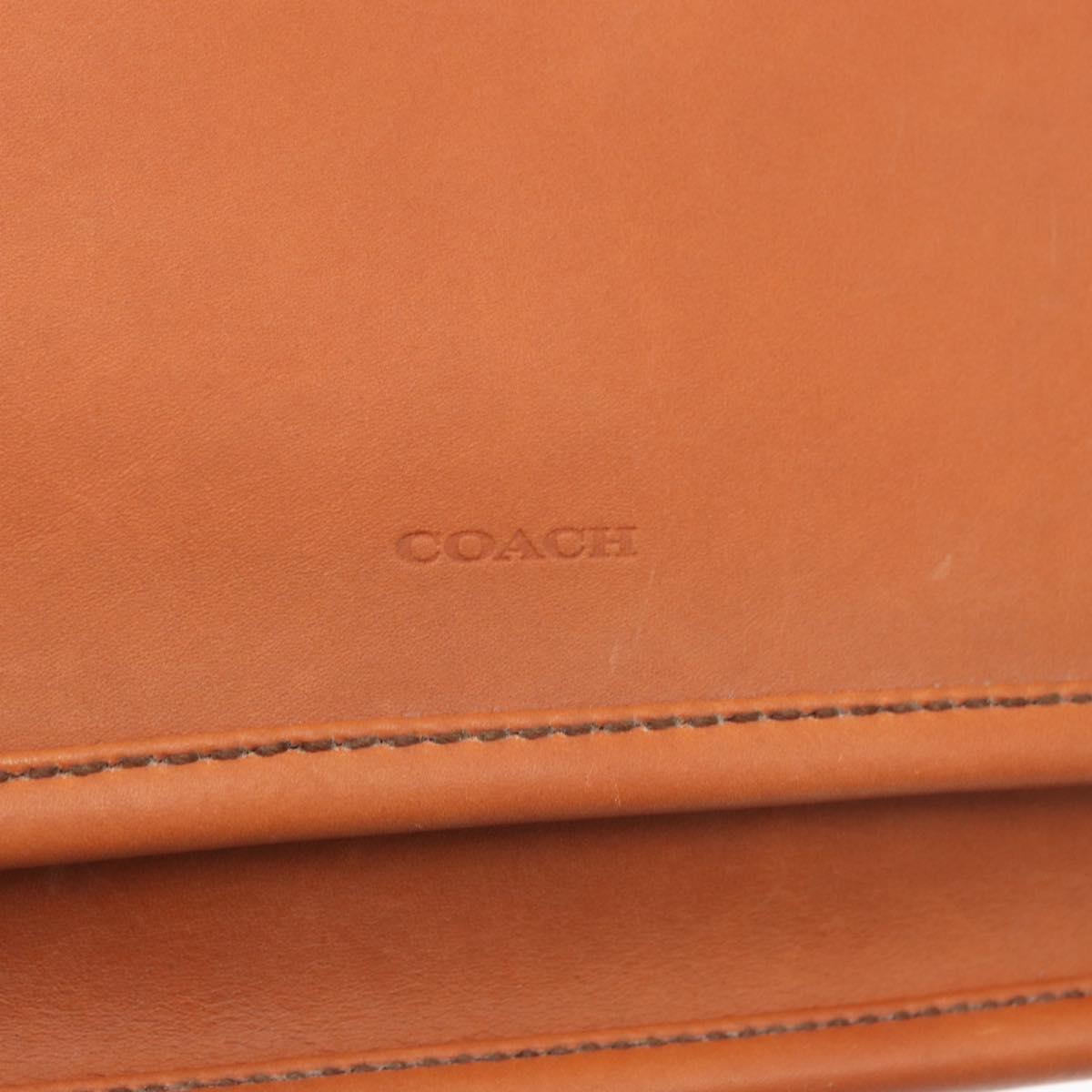 Coach Body Bag Leather Brown Auth am10204