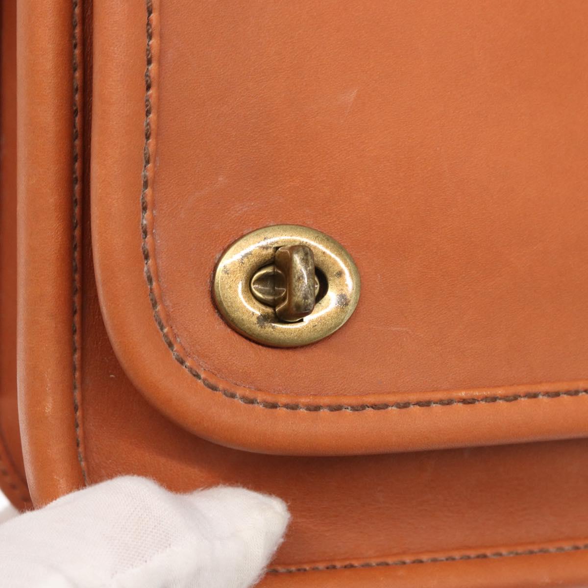Coach Body Bag Leather Brown Auth am10204