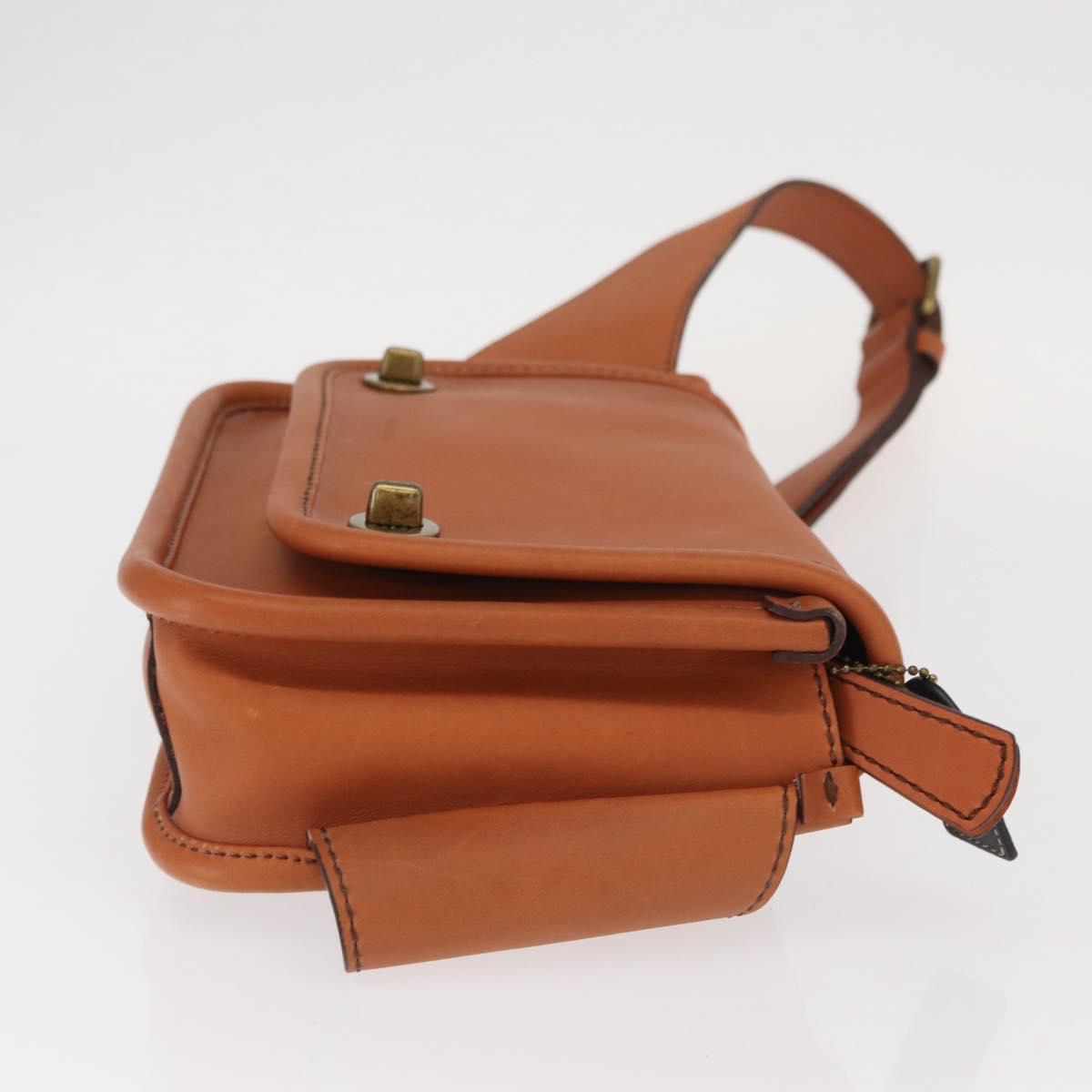 Coach Body Bag Leather Brown Auth am10204