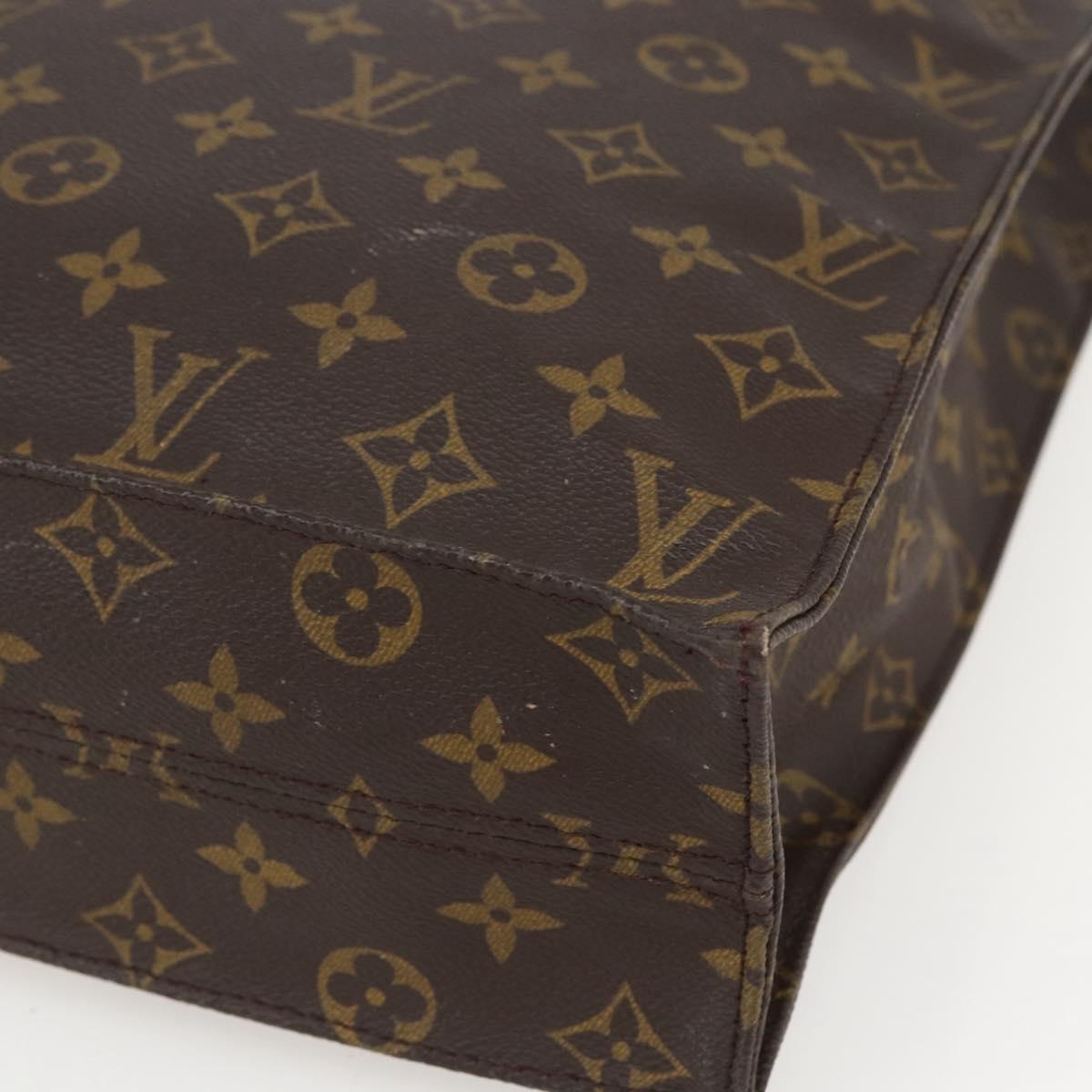 LOUIS VUITTON Monogram Sac Plat Hand Bag M51140 LV Auth am10207