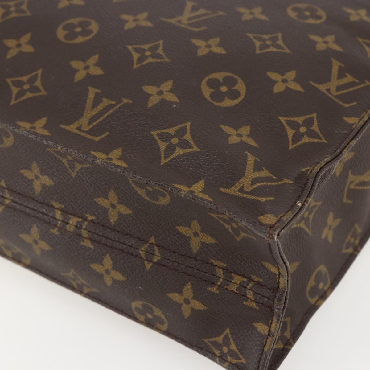 LOUIS VUITTON Monogram Sac Plat Hand Bag M51140 LV Auth am10207
