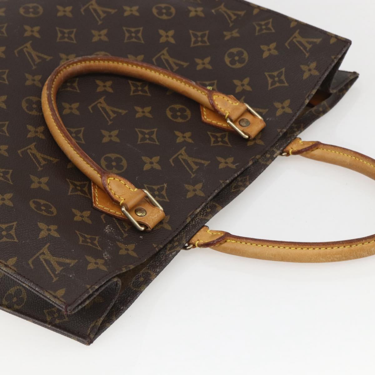 LOUIS VUITTON Monogram Sac Plat Hand Bag M51140 LV Auth am10207